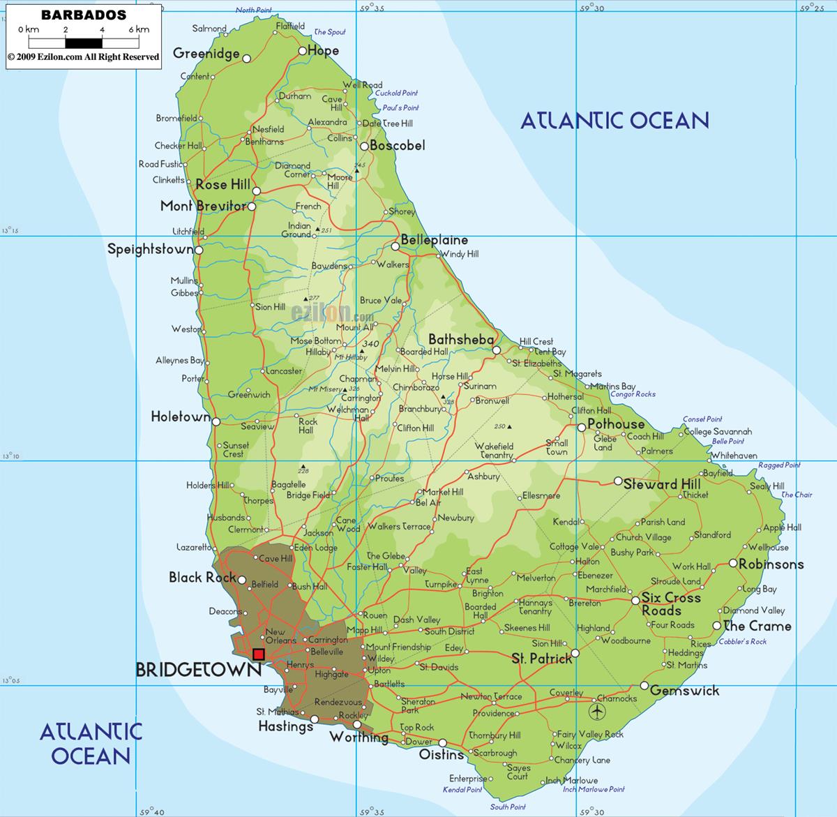 [Update] Bản đồ hành chính đất nước Barbados (Barbados Map) phóng to năm 2022 22