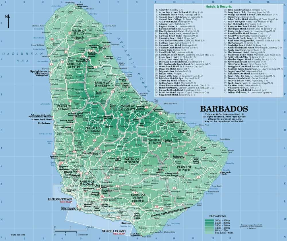 [Update] Bản đồ hành chính đất nước Barbados (Barbados Map) phóng to năm 2022 19