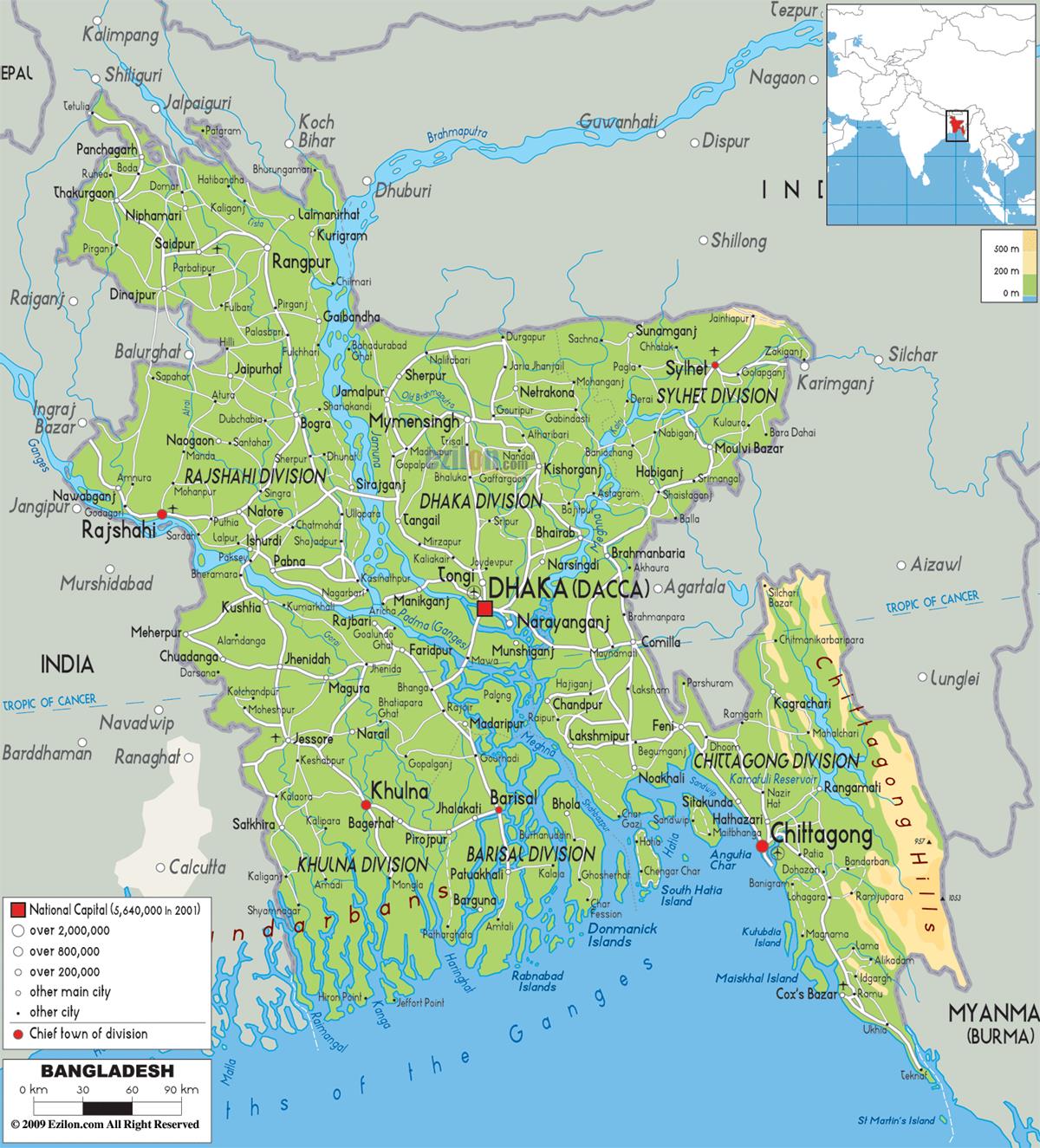 [Update] Bản đồ hành chính đất nước Bangladesh (Bangladesh Map) phóng to năm [hienthinam] 29