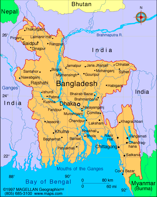 [Update] Bản đồ hành chính đất nước Bangladesh (Bangladesh Map) phóng to năm [hienthinam] 26