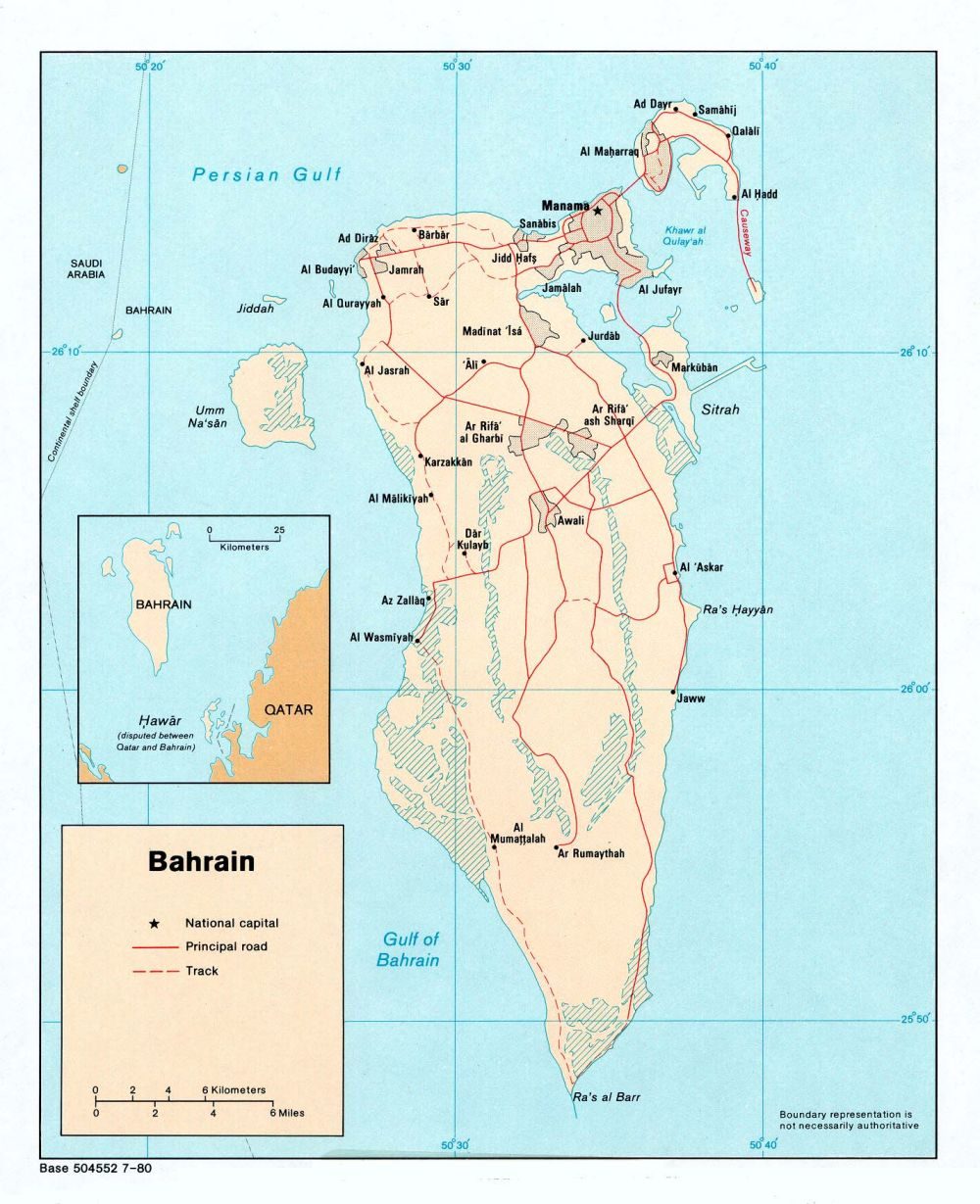 [Update] Bản đồ hành chính đất nước Bahrain (Bahrain Map) phóng to năm 2022 23