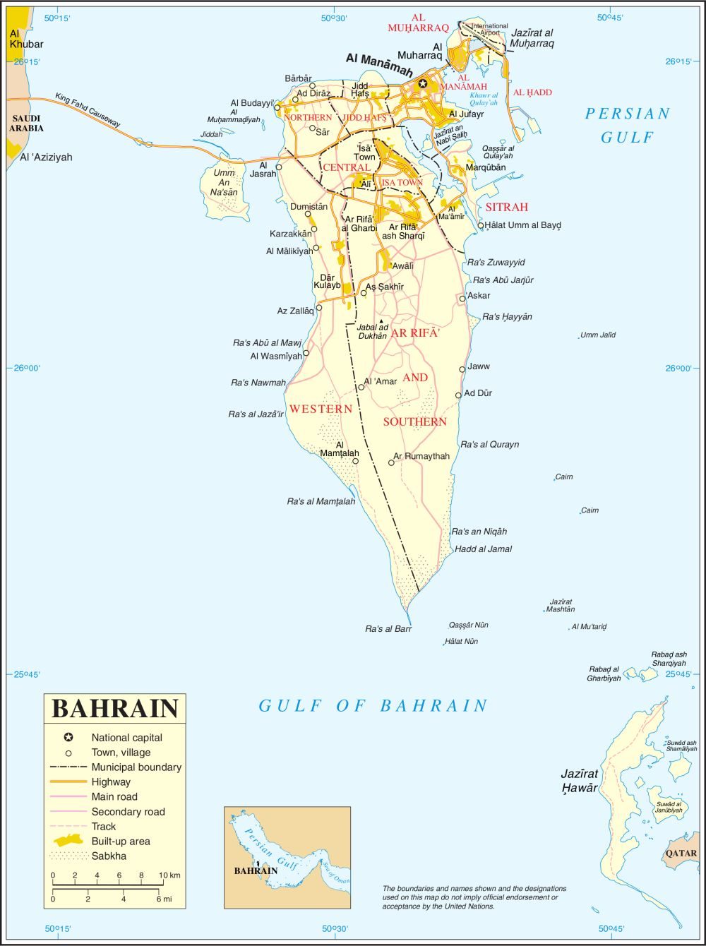 [Update] Bản đồ hành chính đất nước Bahrain (Bahrain Map) phóng to năm 2022 21