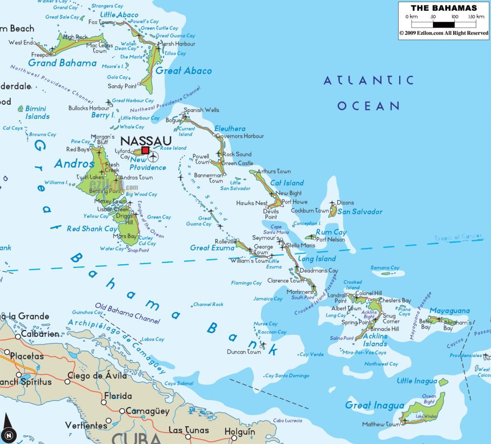 [Update] Bản đồ hành chính đất nước The Bahamas (The Bahamas Map) năm [hienthinam] 14
