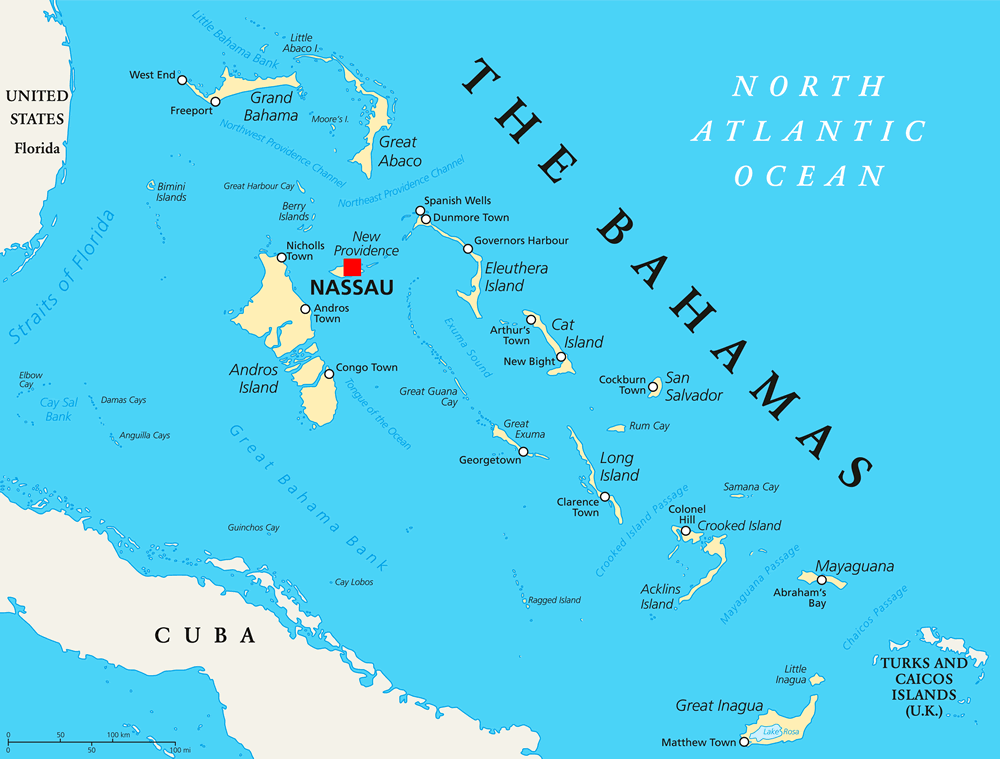 [Update] Bản đồ hành chính đất nước The Bahamas (The Bahamas Map) năm [hienthinam] 24