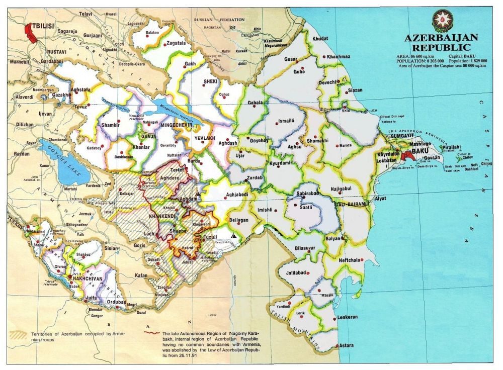 [Update] Bản đồ hành chính đất nước Azerbaijan (Azerbaijan Map) phóng to năm 2022 20