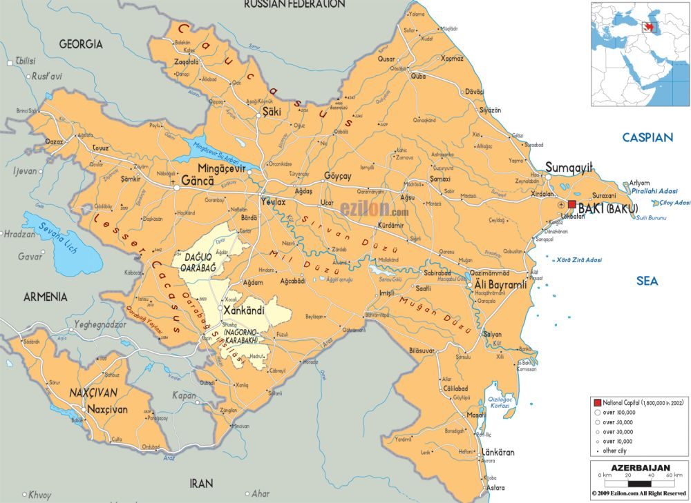 [Update] Bản đồ hành chính đất nước Azerbaijan (Azerbaijan Map) phóng to năm 2022 22