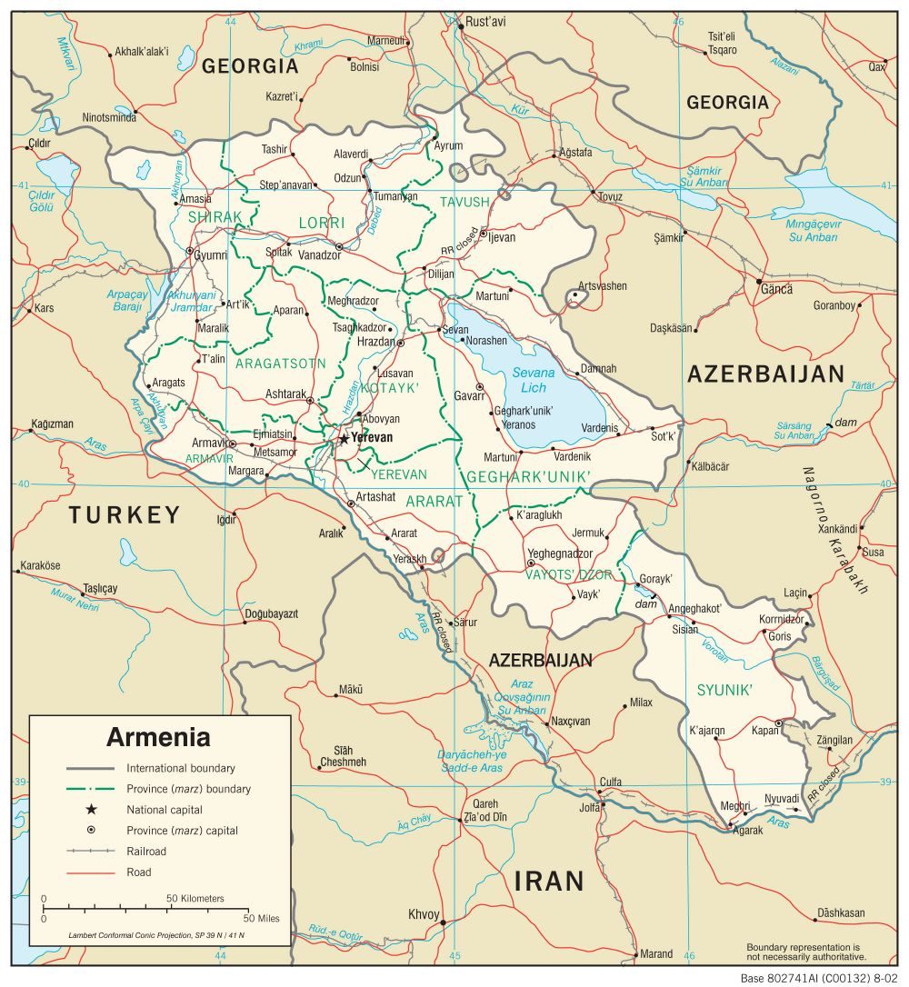 [Update] Bản đồ hành chính đất nước Armeni (Republic of Armenia Map) phóng to năm 2022 31