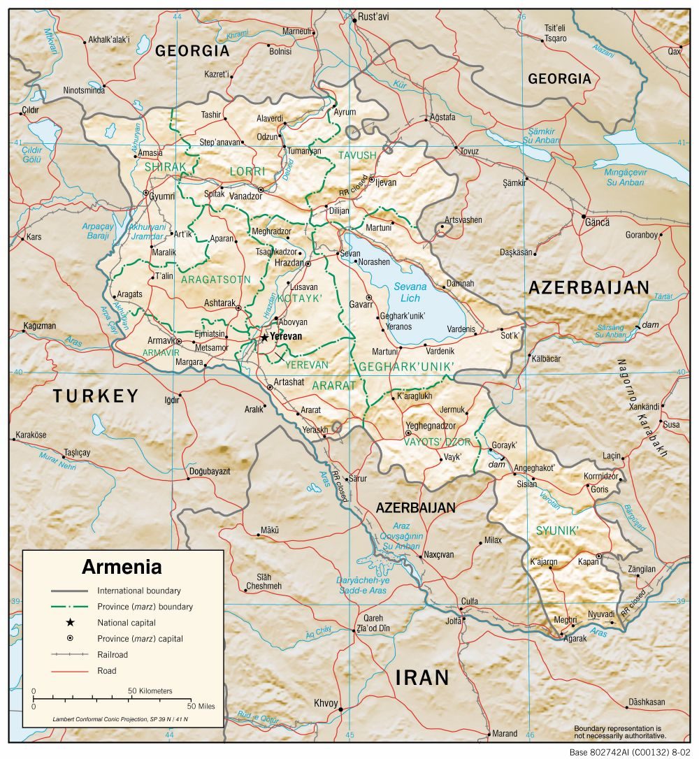 [Update] Bản đồ hành chính đất nước Armeni (Republic of Armenia Map) phóng to năm 2022 30