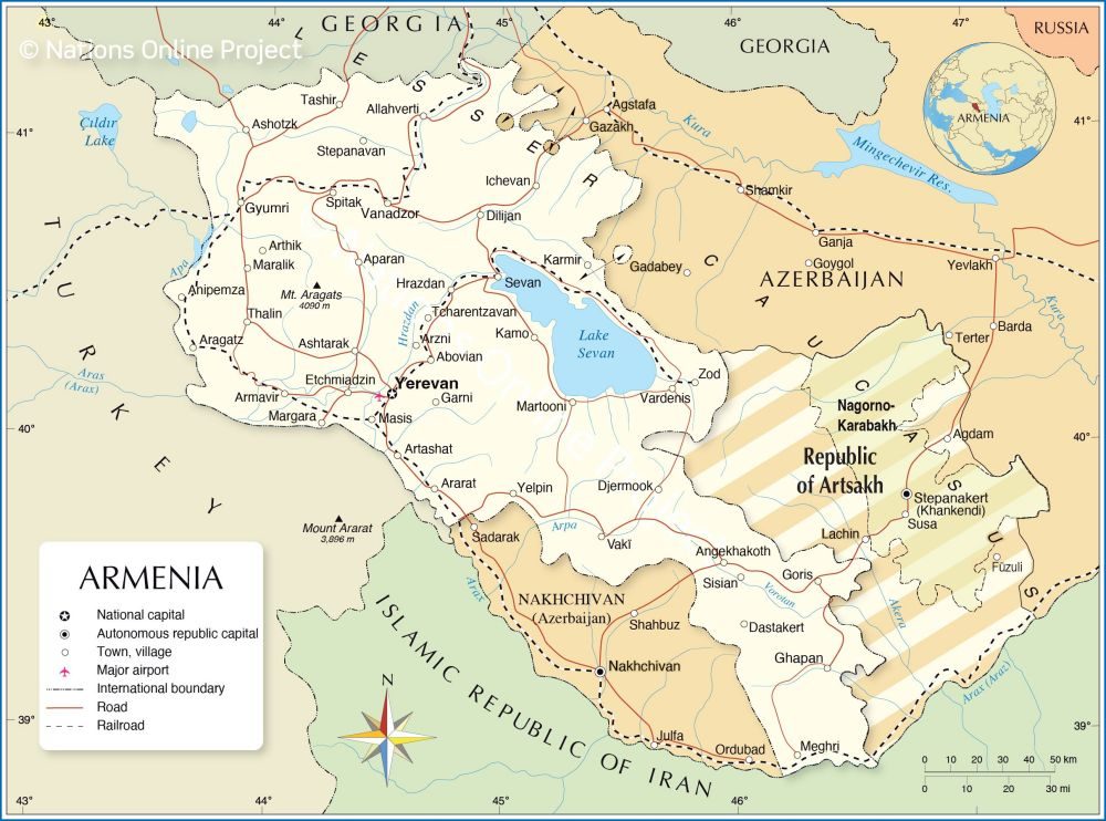 [Update] Bản đồ hành chính đất nước Armeni (Republic of Armenia Map) phóng to năm 2022 33