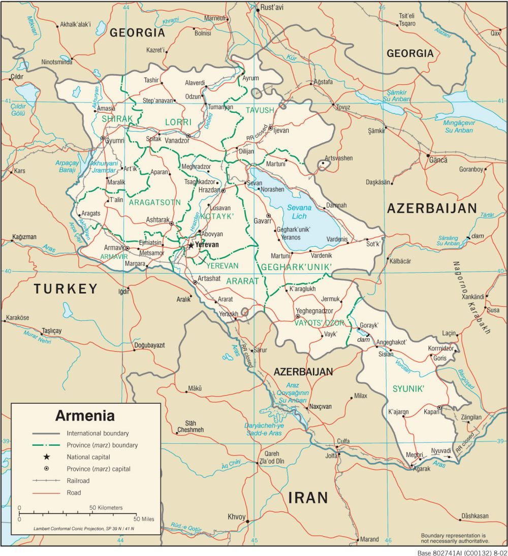 [Update] Bản đồ hành chính đất nước Armeni (Republic of Armenia Map) phóng to năm 2022 34