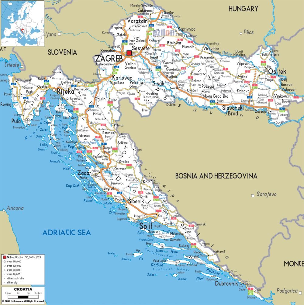[Update] Bản đồ đất nước Croatia (Croatia Map) phóng to năm 2022 21