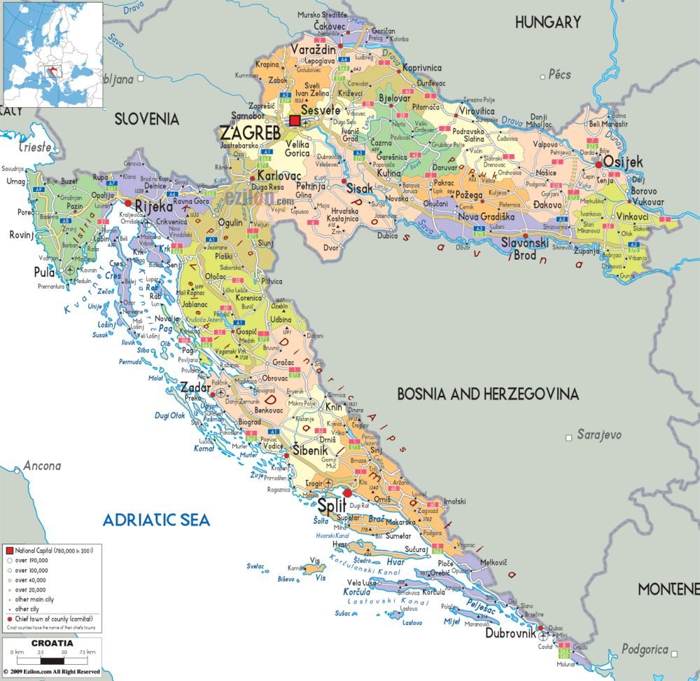 [Update] Bản đồ đất nước Croatia (Croatia Map) phóng to năm 2022 22