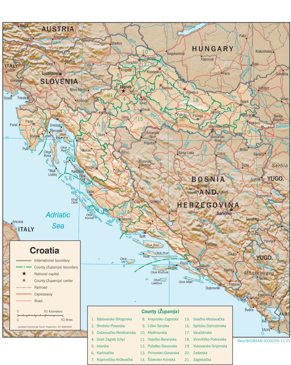[Update] Bản đồ đất nước Croatia (Croatia Map) phóng to năm 2022 18