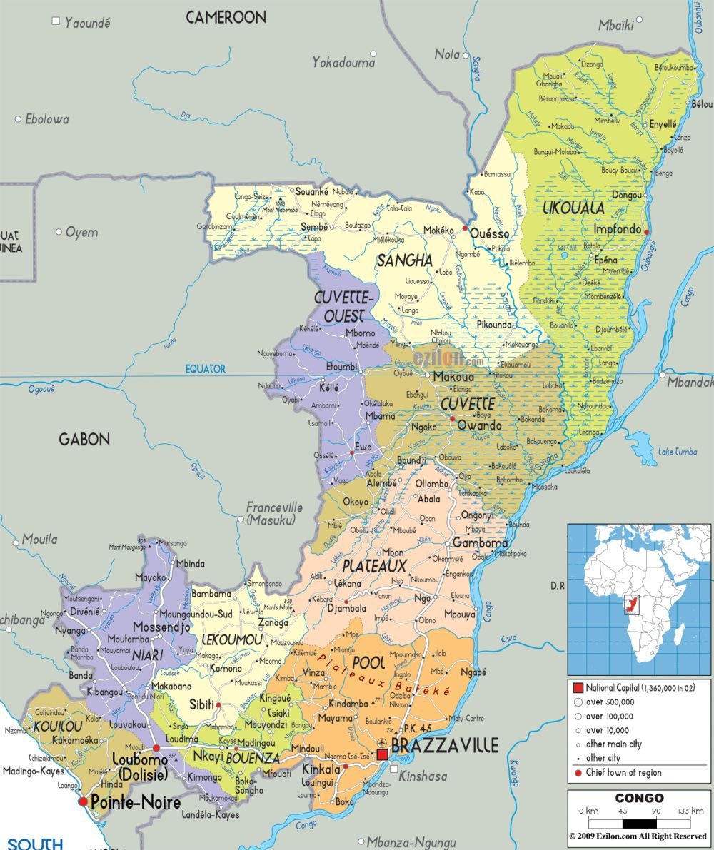 [Update] Bản đồ hành chính đất nước Congo (Congo Map) phóng to năm 2022 24