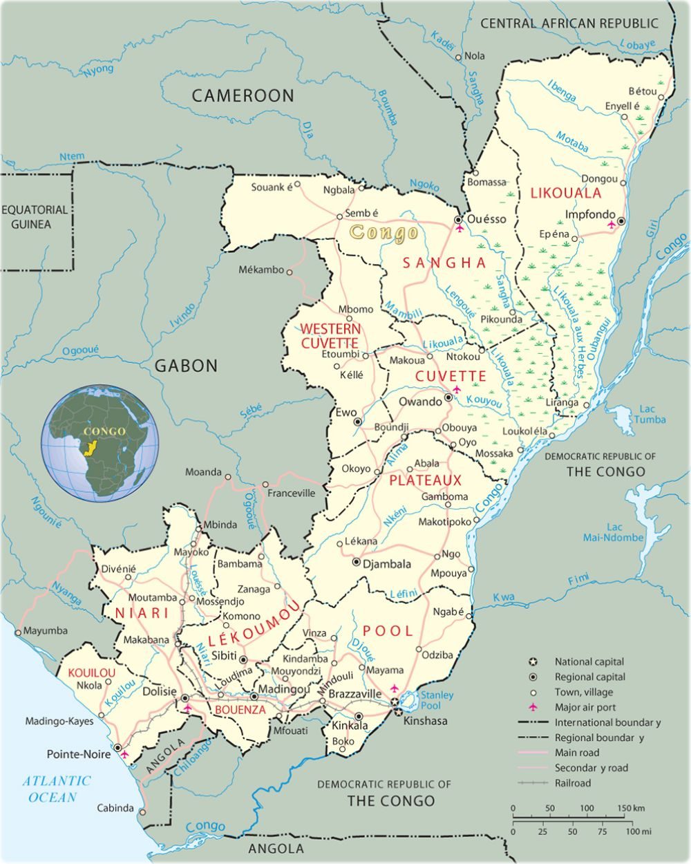 [Update] Bản đồ hành chính đất nước Congo (Congo Map) phóng to năm 2022 22