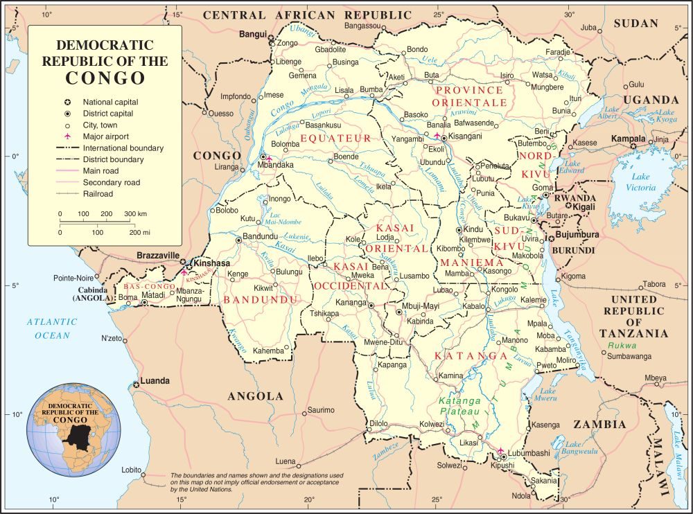 [Update] Bản đồ hành chính đất nước Congo (Congo Map) phóng to năm 2022 27