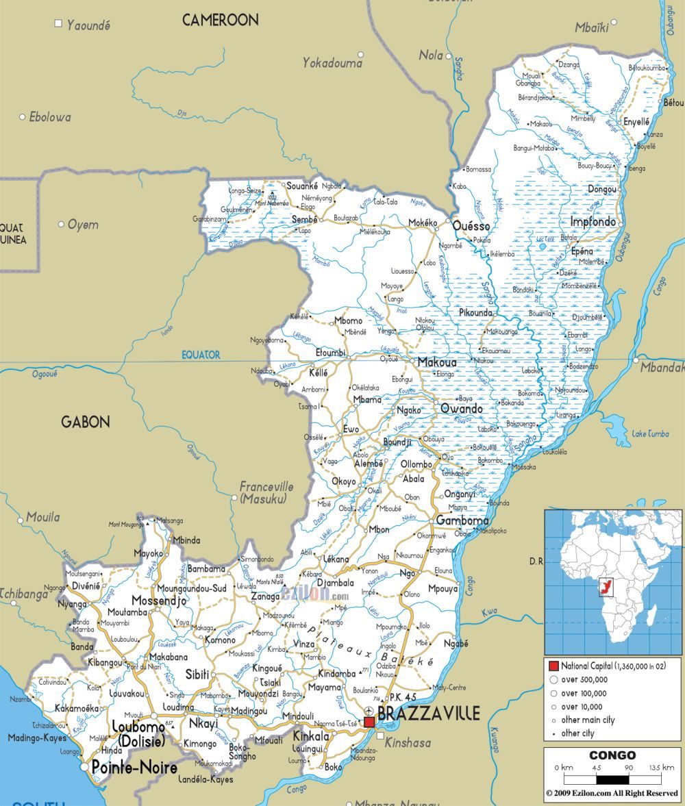 [Update] Bản đồ hành chính đất nước Congo (Congo Map) phóng to năm 2022 26