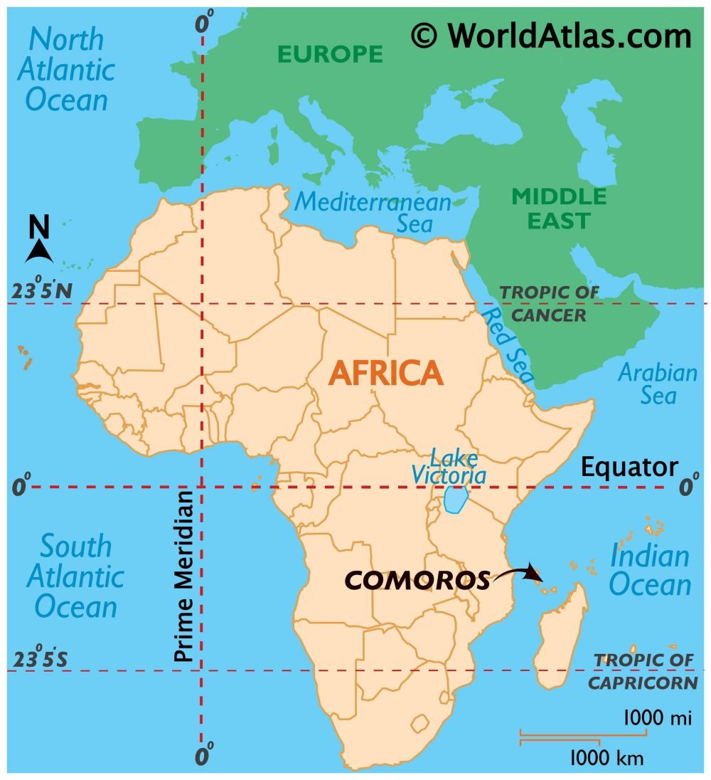 [Update] Bản đồ hành chính đất nước Comoros (Comoros Map) phóng to năm 2022 22
