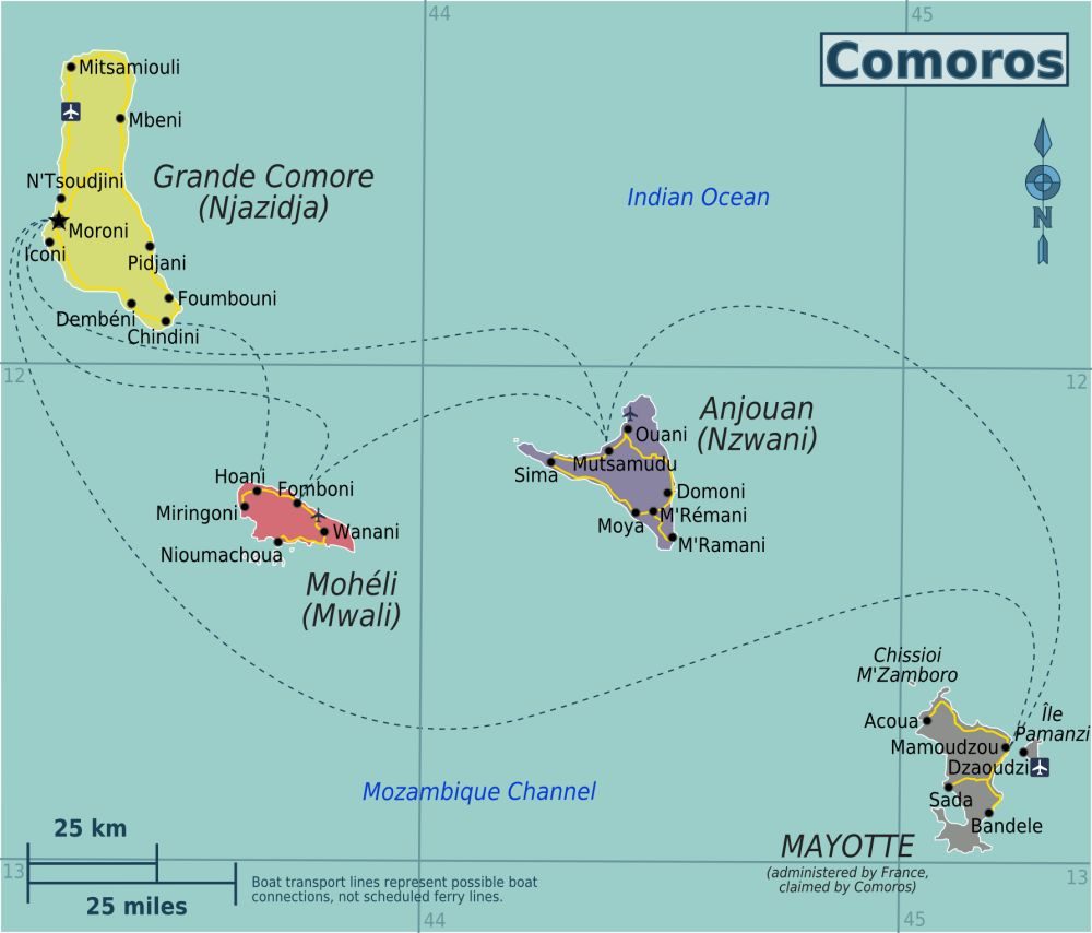 [Update] Bản đồ hành chính đất nước Comoros (Comoros Map) phóng to năm 2022 25