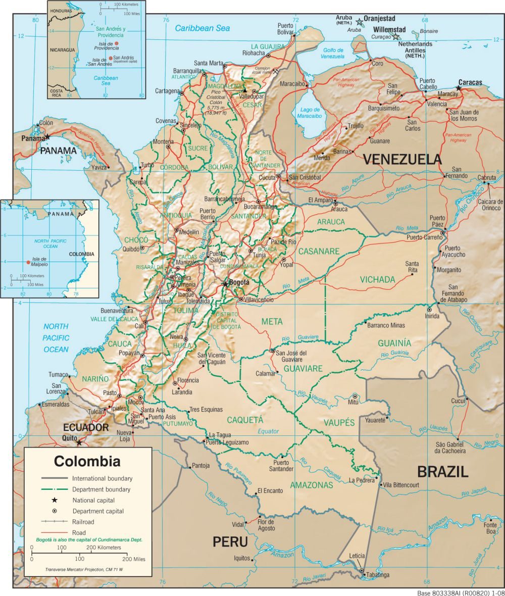 [Update] Bản đồ hành chính đất nước Colombia (Colombia Map) phóng to năm [hienthinam] 22