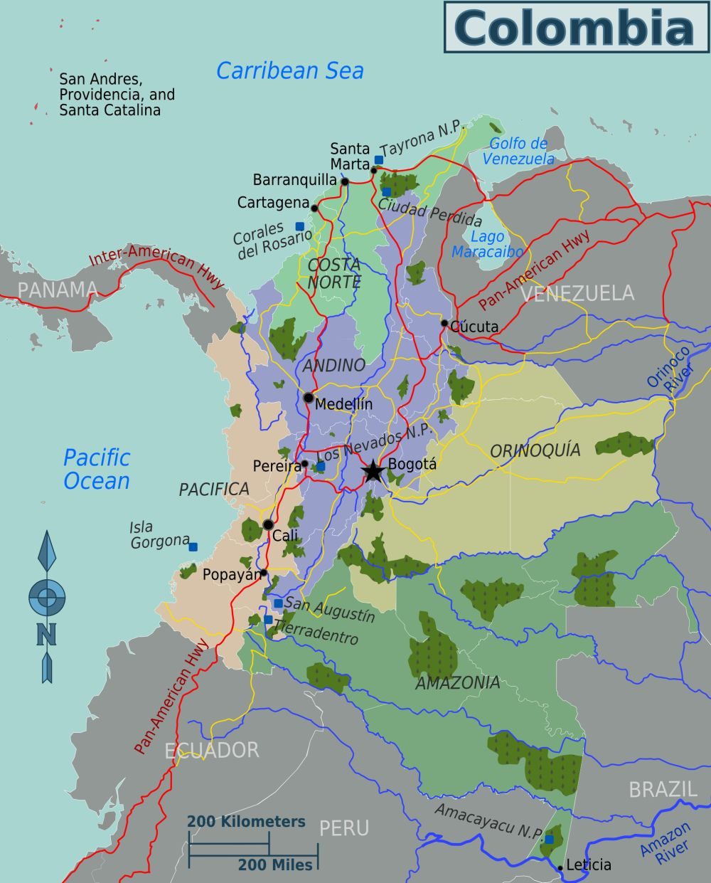 [Update] Bản đồ hành chính đất nước Colombia (Colombia Map) phóng to năm [hienthinam] 19