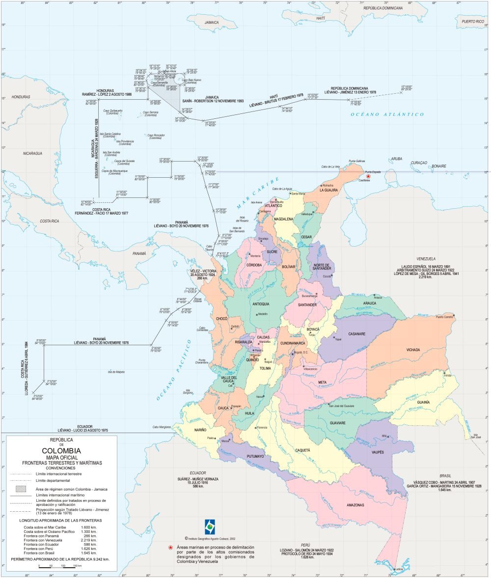 [Update] Bản đồ hành chính đất nước Colombia (Colombia Map) phóng to năm [hienthinam] 24