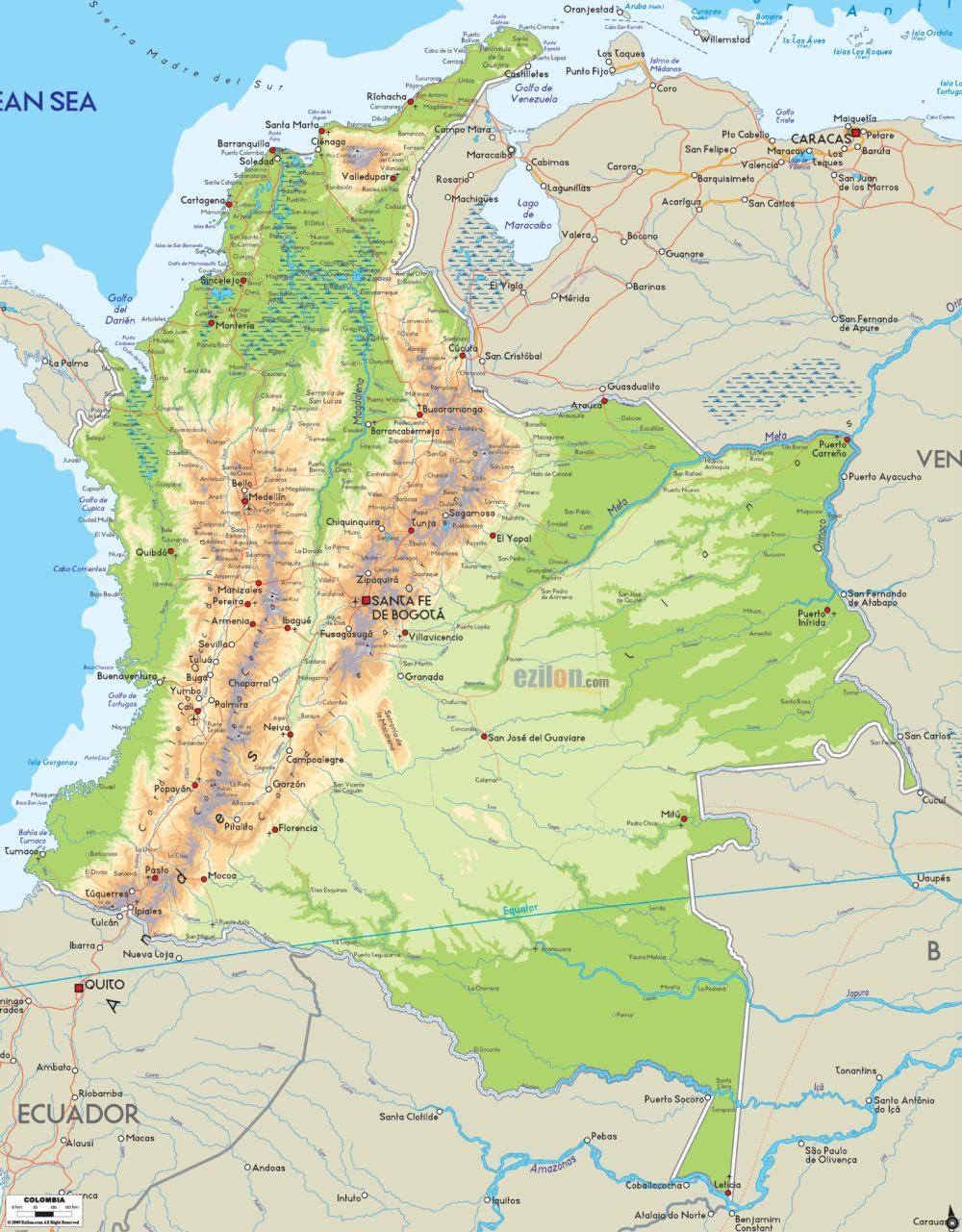 [Update] Bản đồ hành chính đất nước Colombia (Colombia Map) phóng to năm [hienthinam] 18