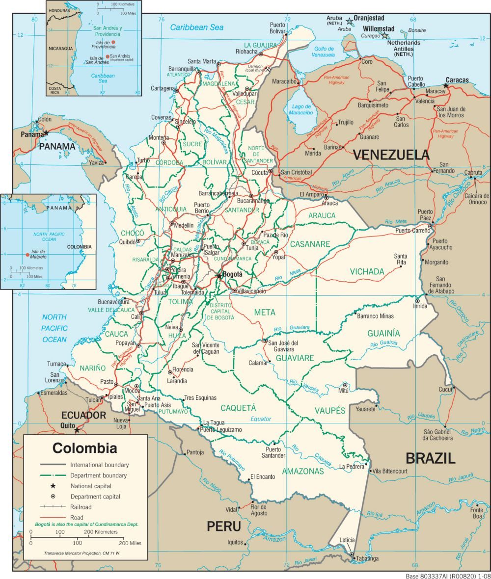 [Update] Bản đồ hành chính đất nước Colombia (Colombia Map) phóng to năm [hienthinam] 23