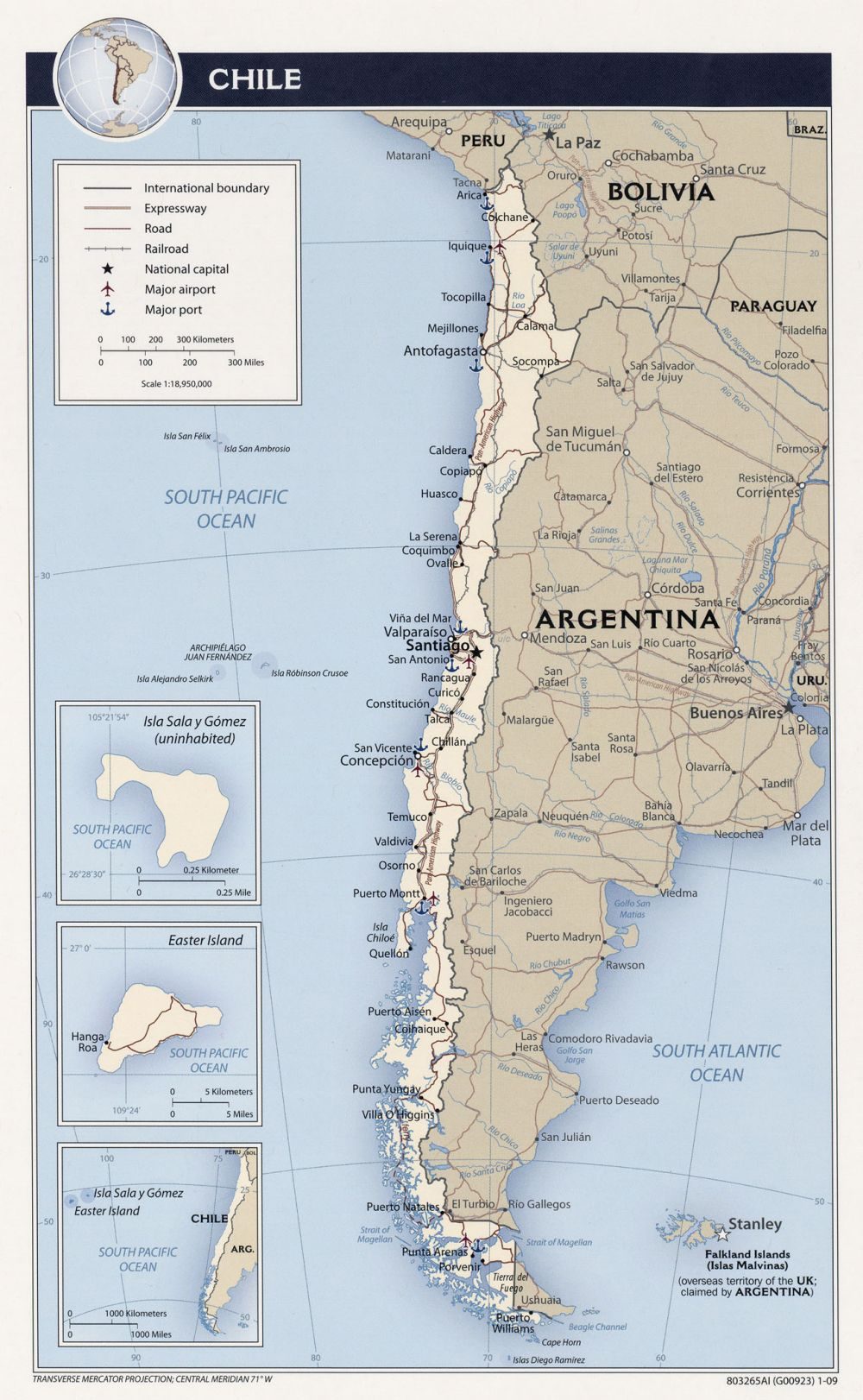 [Update] Bản đồ hành chính đất nước Chile (Chile Map) phóng to năm 2022 21