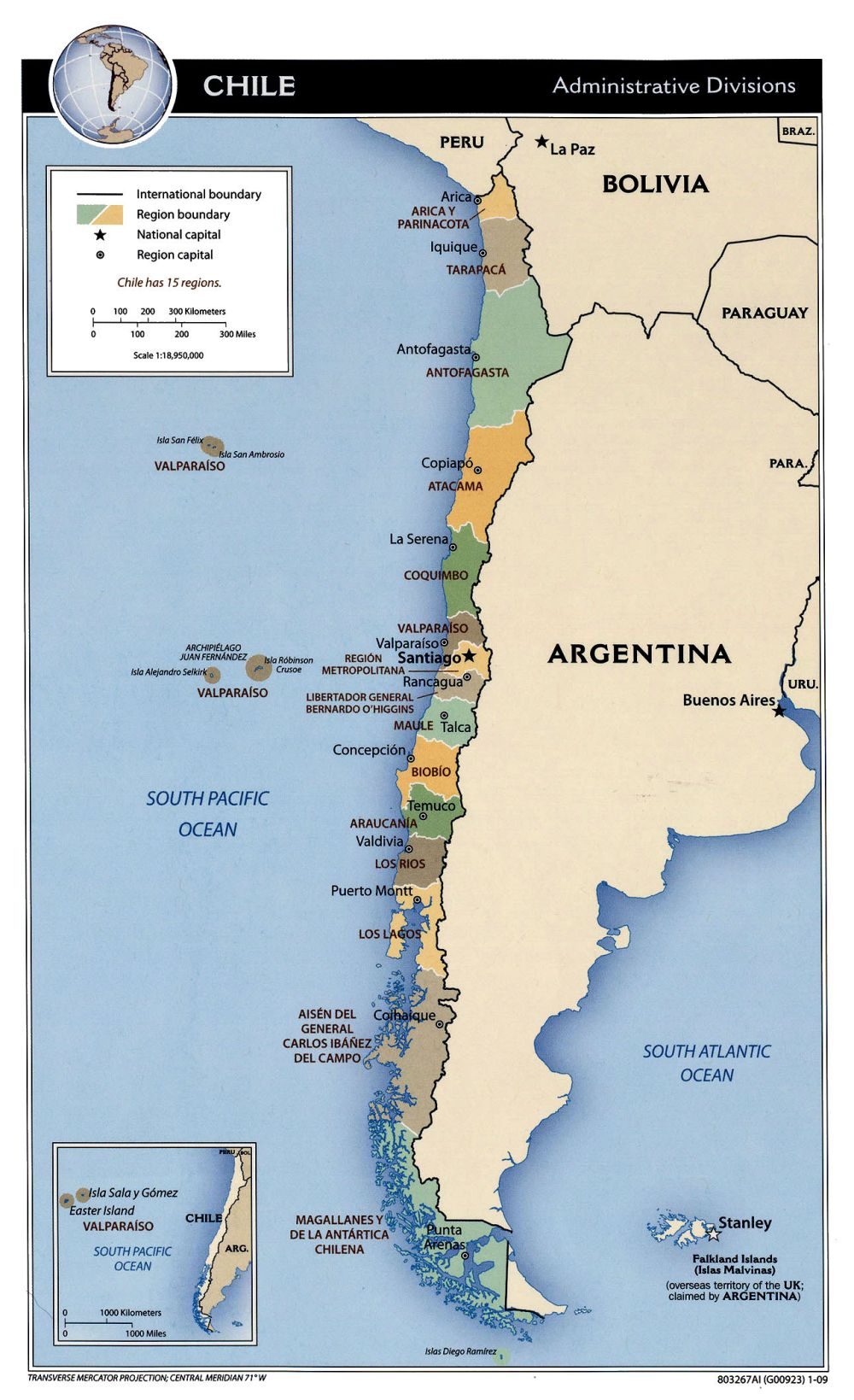 [Update] Bản đồ hành chính đất nước Chile (Chile Map) phóng to năm 2022 24