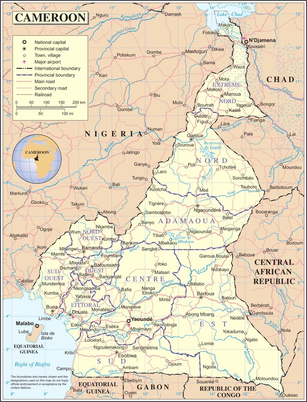 [Update] Bản đồ đất nước Cameroon (Cameroon Map) phóng to năm 2022 25