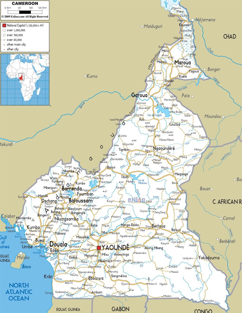 [Update] Bản đồ đất nước Cameroon (Cameroon Map) phóng to năm 2022 29