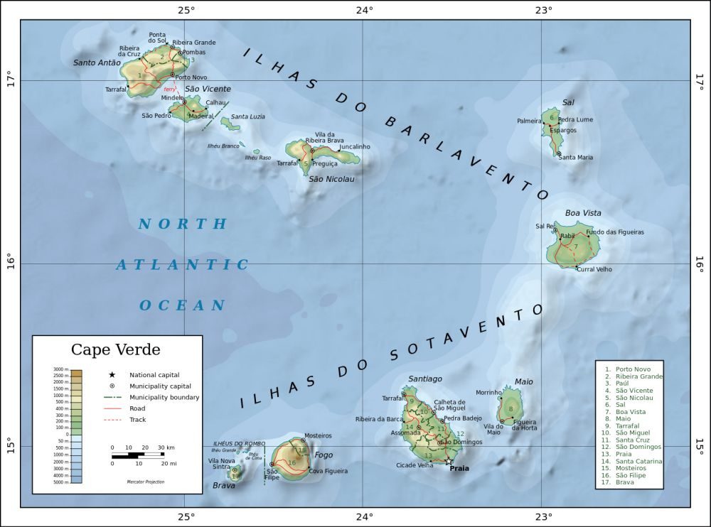 [Update] Bản đồ hành chính đất nước Cabo Verde (Cabo Verde Map) phóng to năm 2022 21