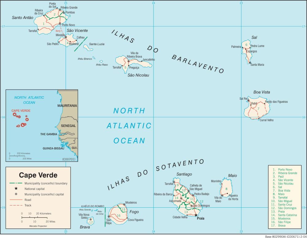 [Update] Bản đồ hành chính đất nước Cabo Verde (Cabo Verde Map) phóng to năm 2022 20