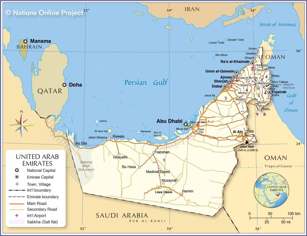 [Update] Bản đồ Tiểu Vương quốc Ả Rập Thống nhất (United Arab Emirates Map) năm 2022 20