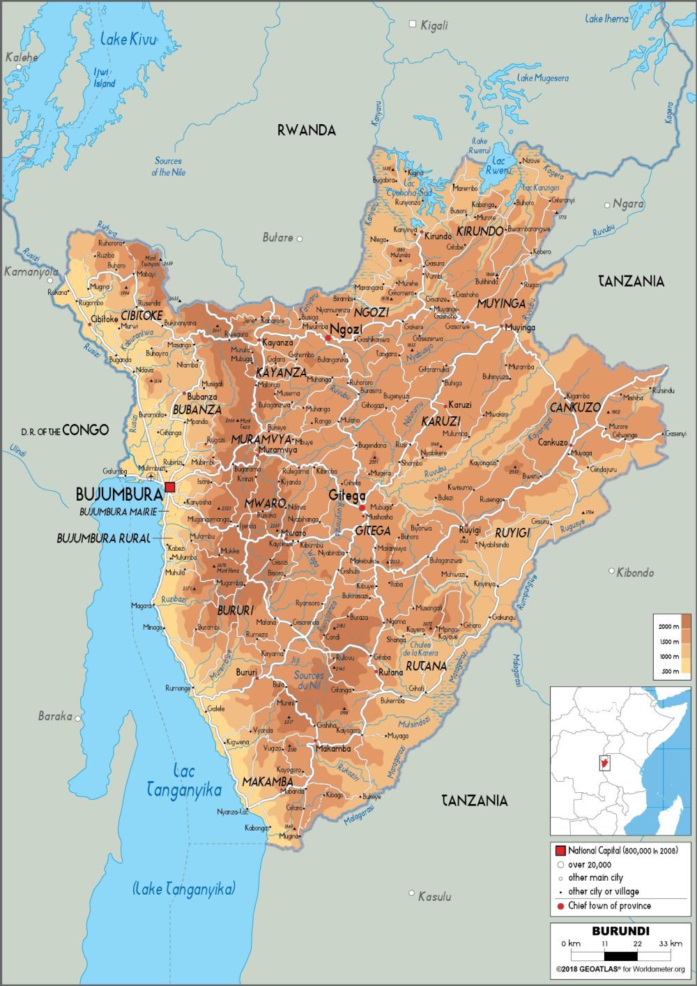 [Update] Bản đồ hành chính đất nước Burundi (Burundi Map) phóng to năm 2022 19