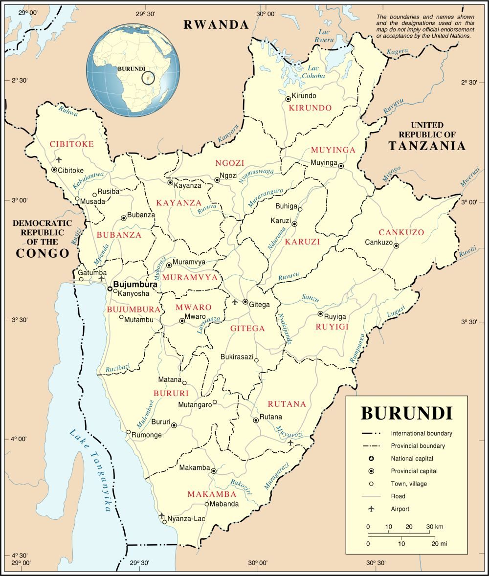 [Update] Bản đồ hành chính đất nước Burundi (Burundi Map) phóng to năm 2022 25