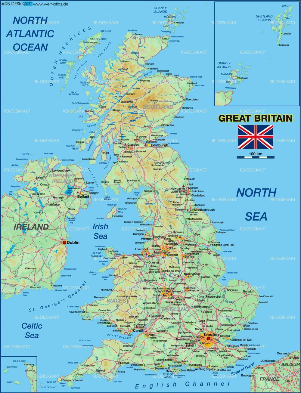 [Update] Bản đồ hành chính đất nước Vương quốc Anh và Bắc Ireland khổ lớn năm 2022 24