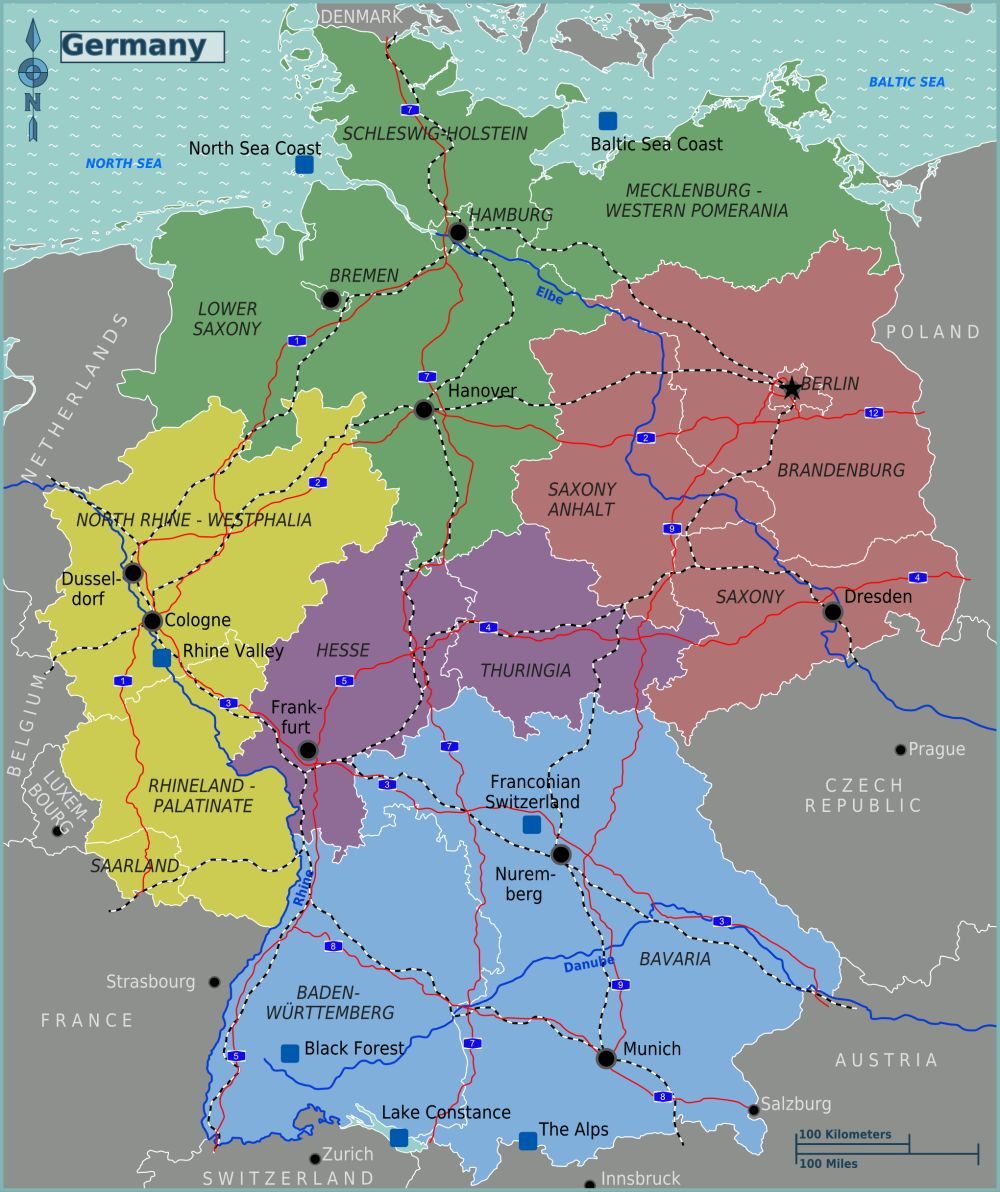 [Update] Bản đồ hành chính đất nước Đức (Germany Map) phóng to năm 2022 24