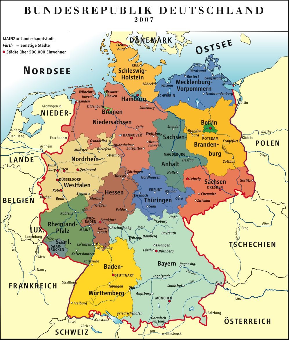 [Update] Bản đồ hành chính đất nước Đức (Germany Map) phóng to năm 2022 18