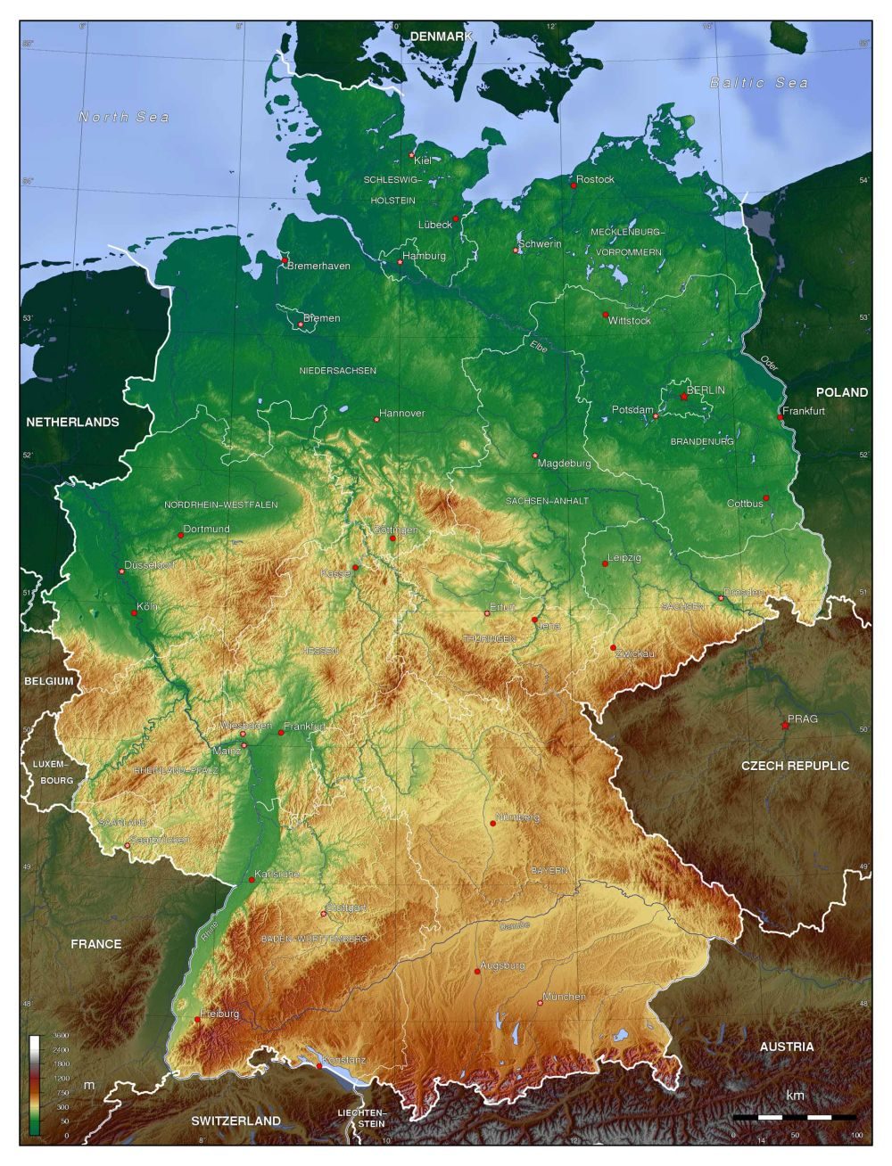 [Update] Bản đồ hành chính đất nước Đức (Germany Map) phóng to năm 2022 17
