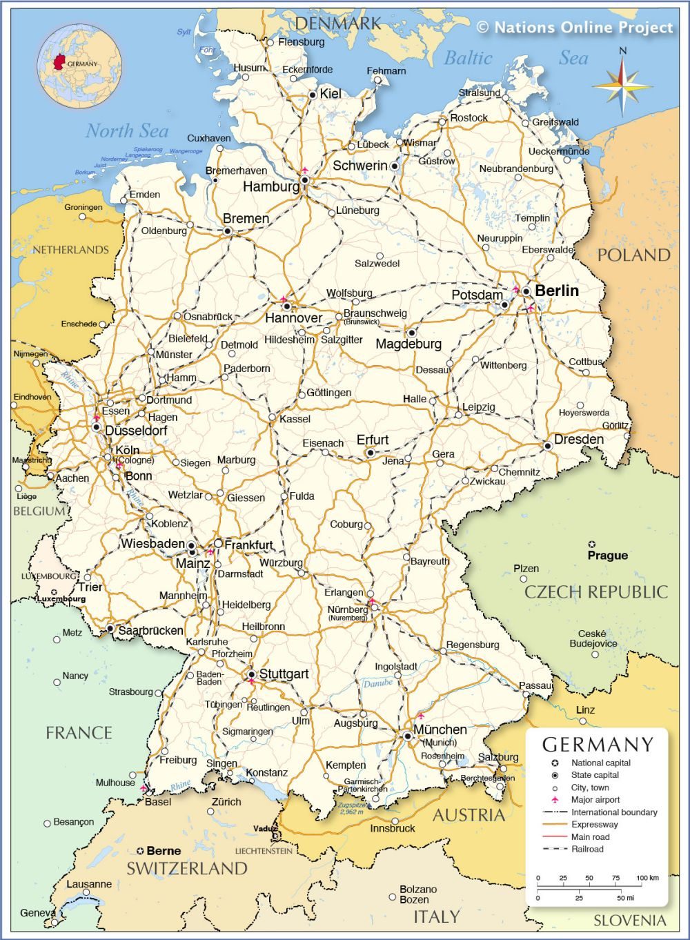 [Update] Bản đồ hành chính đất nước Đức (Germany Map) phóng to năm 2022 20