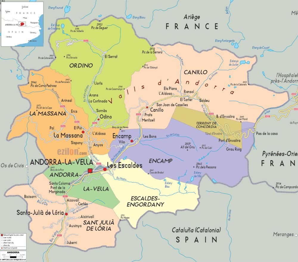 [Update] Bản đồ hành chính đất nước Andorra (Andorra Map) khổ lớn năm 2022 16