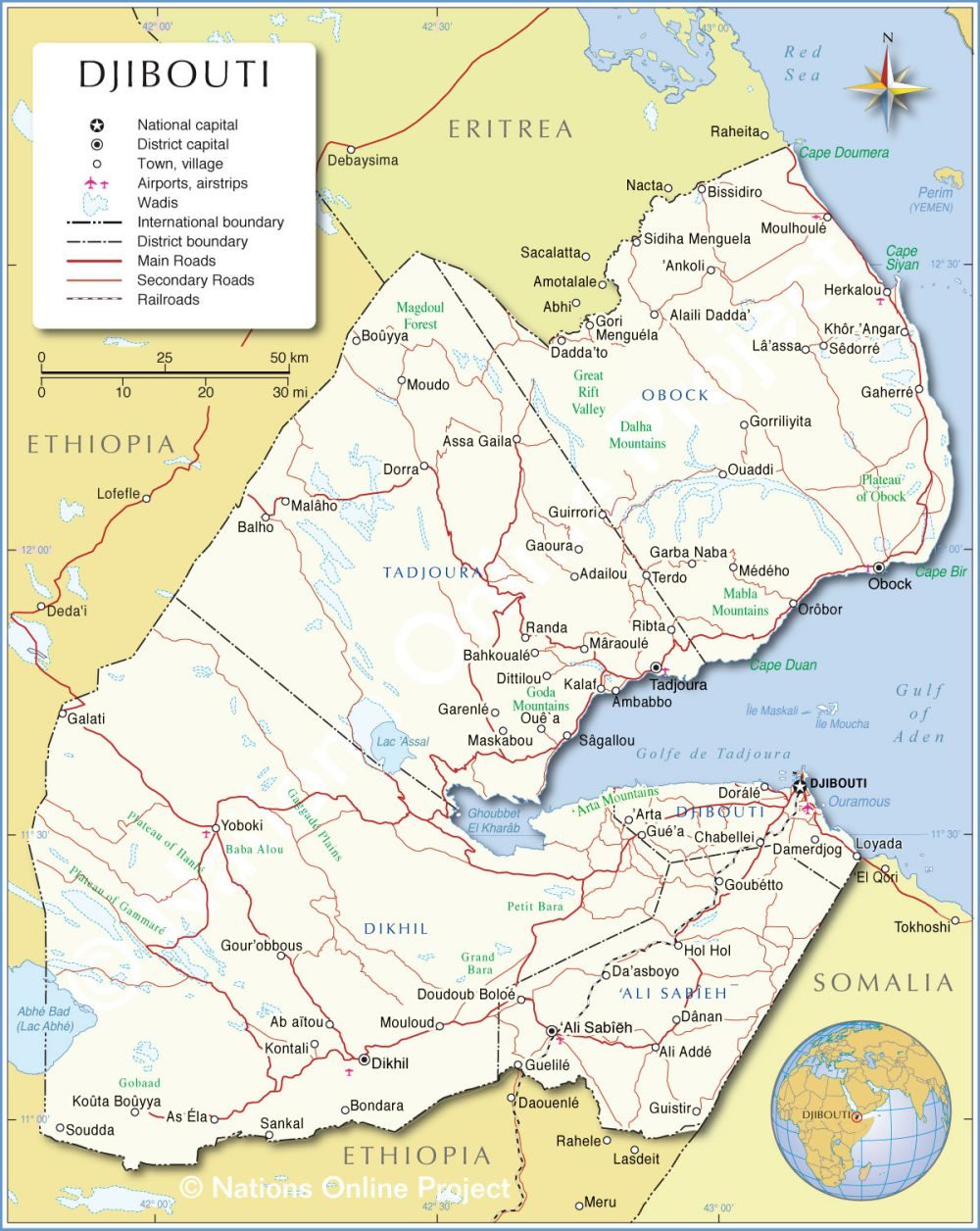 [Update] Bản đồ hành chính đất nước Djibouti (Djibouti Map) phóng to năm 2022 15
