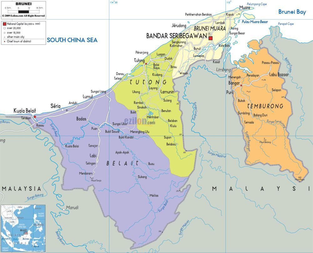 [Update] Bản đồ đất nước Brunei (Brunei Map) phóng to năm 2022 19