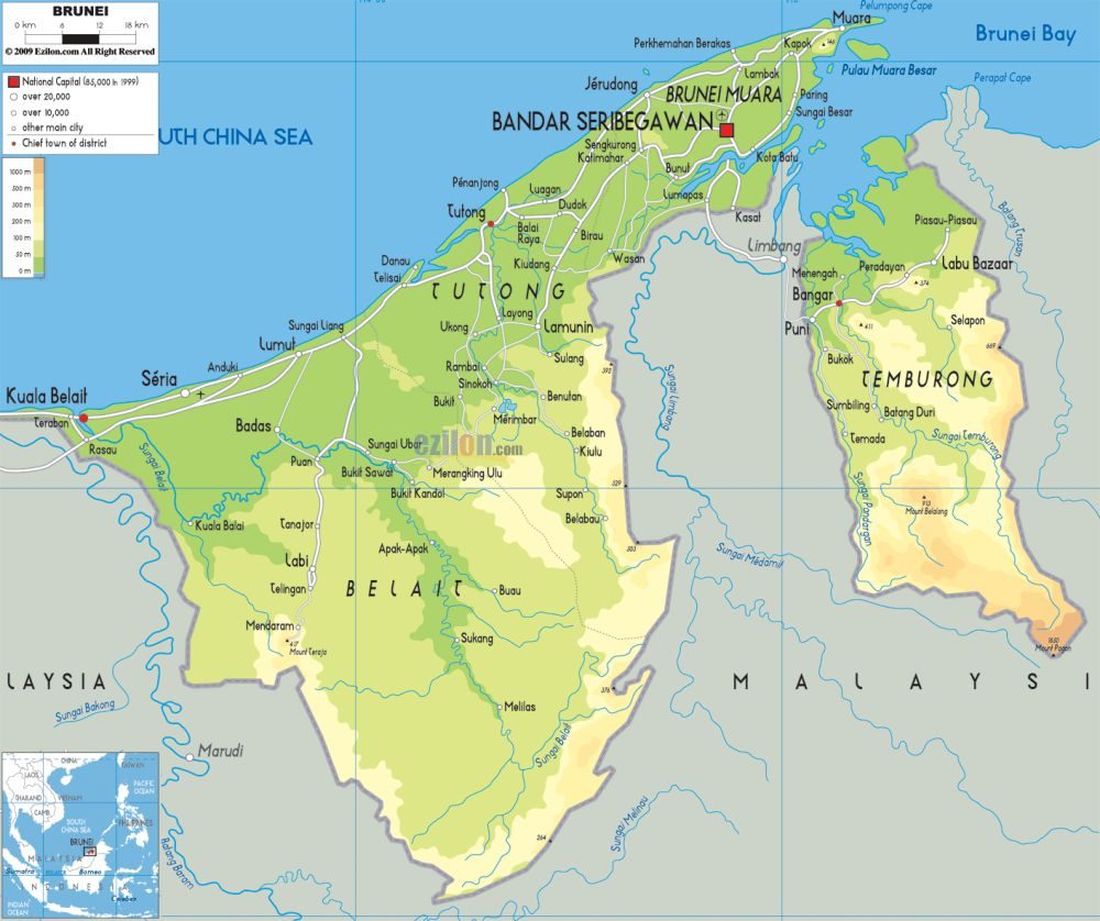 [Update] Bản đồ đất nước Brunei (Brunei Map) phóng to năm 2022 15