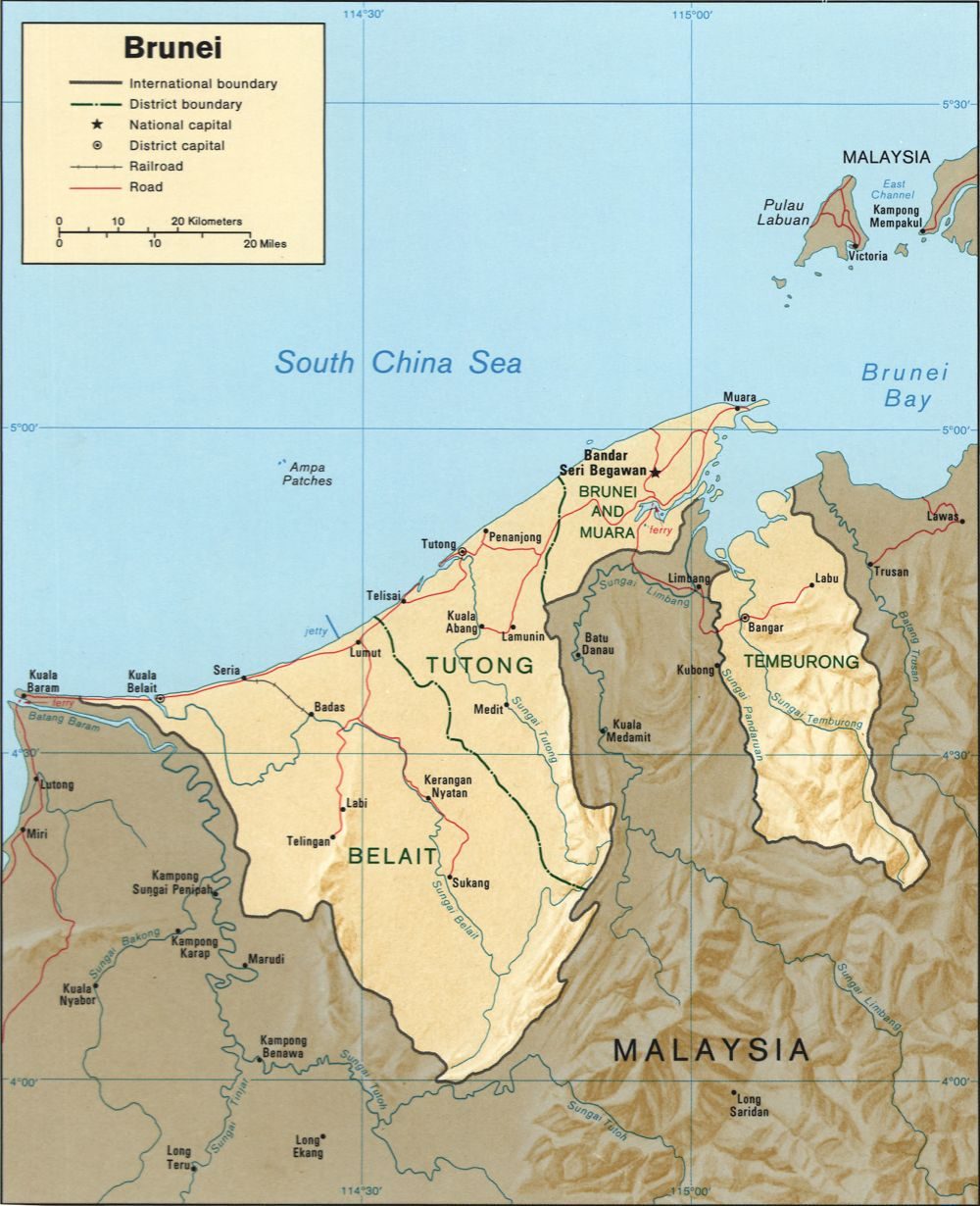 [Update] Bản đồ đất nước Brunei (Brunei Map) phóng to năm 2022 14