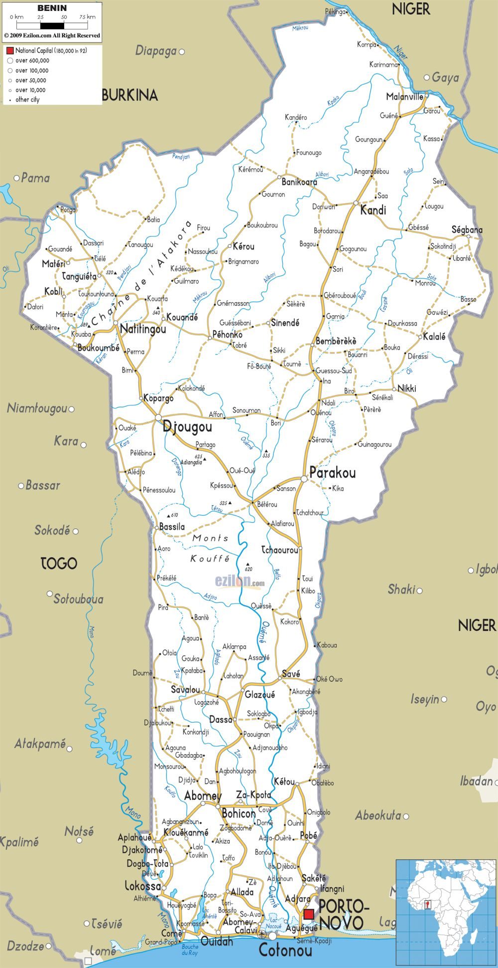 [Update] Bản đồ hành chính đất nước Benin (Benin Map) phóng to năm 2022 28