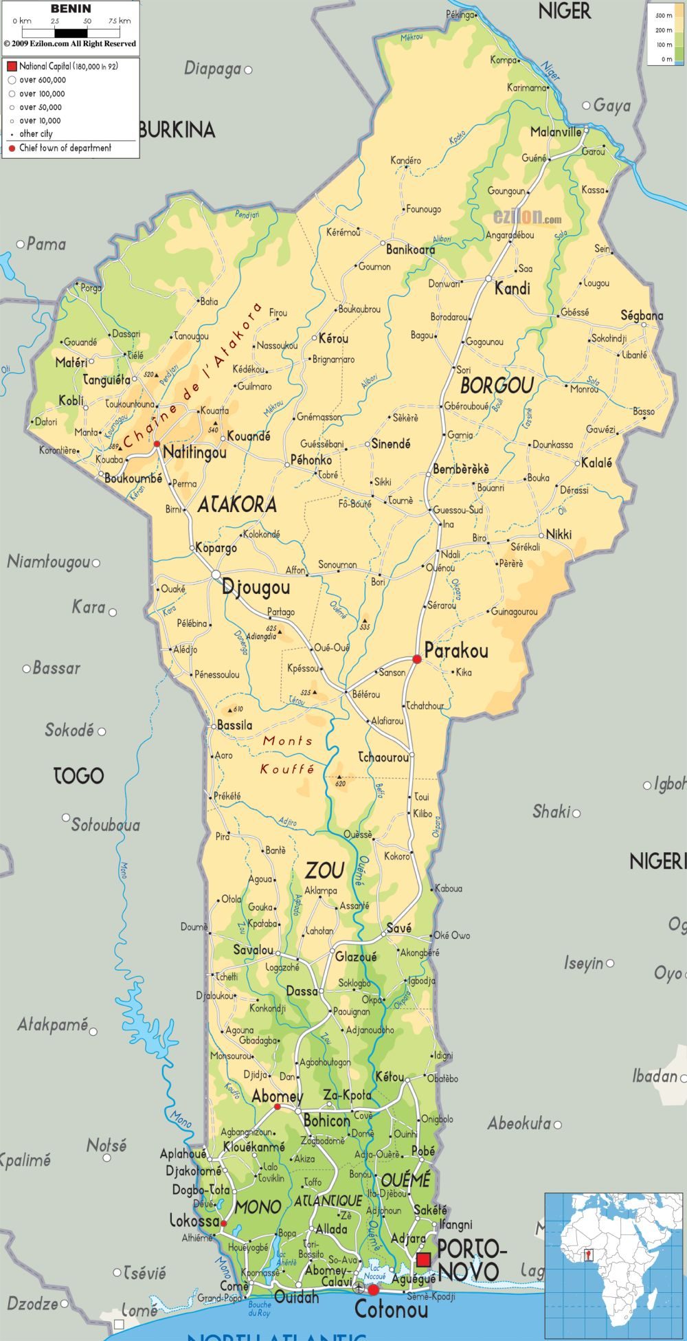 [Update] Bản đồ hành chính đất nước Benin (Benin Map) phóng to năm 2022 25