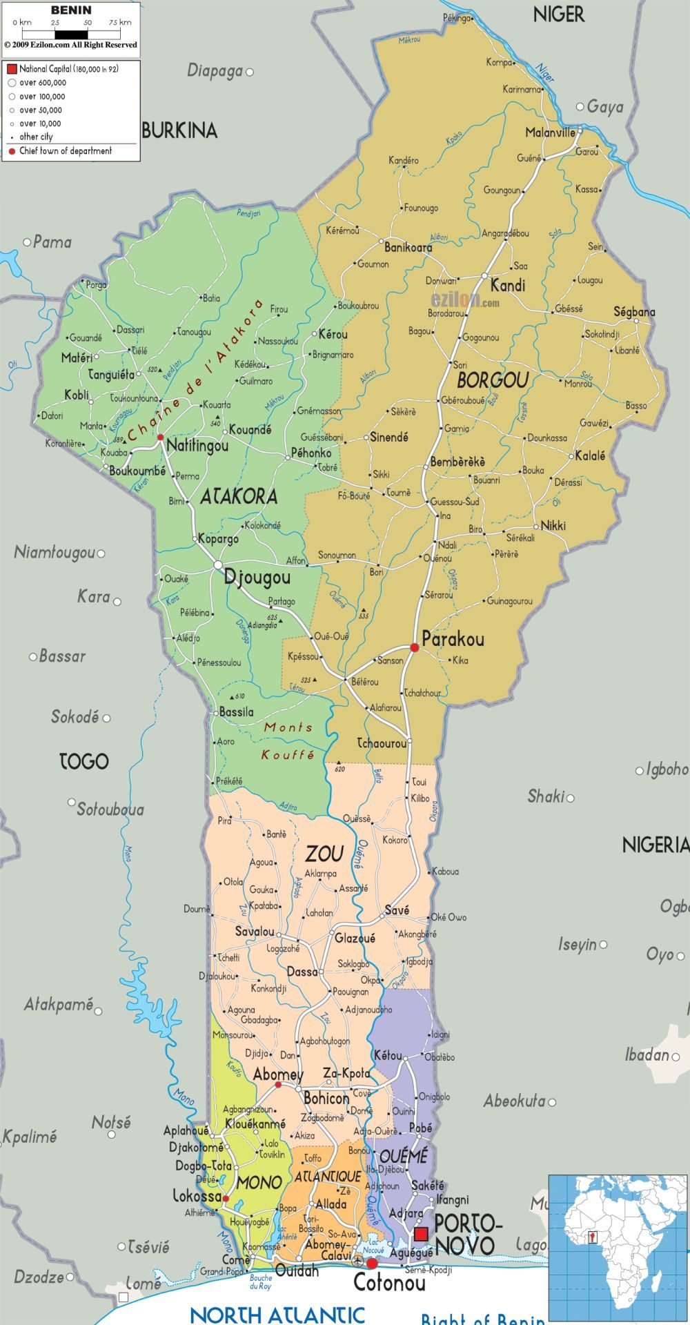 [Update] Bản đồ hành chính đất nước Benin (Benin Map) phóng to năm 2022 33